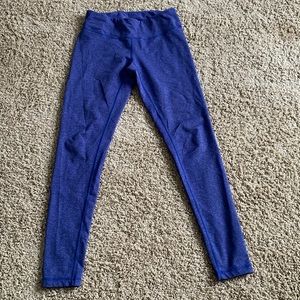 Purple striped leggings